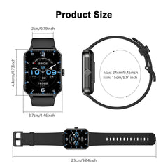 IOWODO Smart Watch for Android and iPhone, 1.85" Smartwatch for Women Men with Bluetooth Calling, Message Notifications, AI Voice Assistant, 100+ Sports Modes, Fitness Tracker